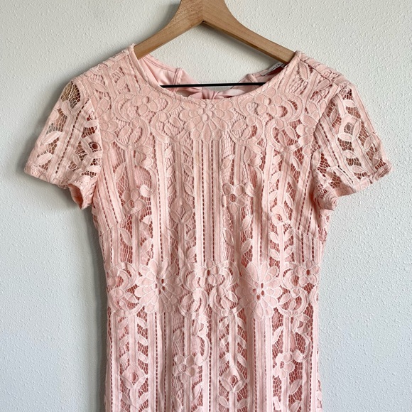 Julia Jordan Pink Lace Dress Size 4 - Picture 3 of 11